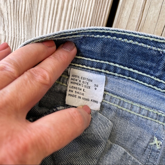 Vintage 70s jeans Wild Oats flare unisex 30 / 9 - Picture 12 of 14